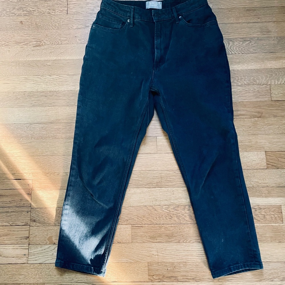 Everlane The Curvy Cheeky Jean Dark Grey 30 Crop Organic Cotton Women’s EUC SFPF